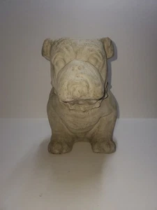 Bulldog Statue Bulldog Sculpture Concrete Pet Memorial "7 Garden Door Stop 9lbs - Picture 1 of 8