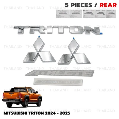 5pcs Front Rear Logo Emblem Sticker Tailgate For Mitsubishi L200 2024 - 2025 - Imagem 1 de 4
