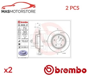 BREMSSCHEIBEN SATZ PAAR HINTEN BREMBO 09B33821 2PCS P FÜR BMW 3,X1,1,E91,E84 - Picture 1 of 6