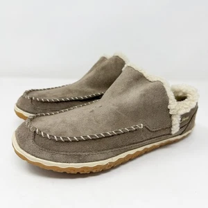 L.L. Bean Damen braun Wildleder Berg Hausschuhe Größe 10M Fleece Stiefel Mokassins Schuhe - Bild 1 von 9
