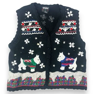 Vintage Designer Originals Studio Damen Pullover Weste 90’s Ho Ho Weihnachten L - Bild 1 von 6