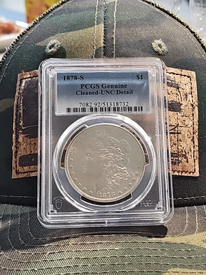 1878 S Morgan Silver Dollar PCGS Genuine Cleaned-UNC Detail #30 - Image 1 of 4