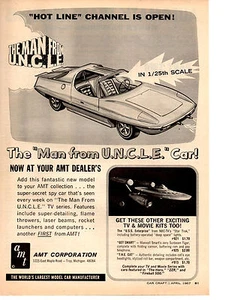 1967 MAN FORM U.N.C.L.E. CAR ~ CLASSIC ORIGINAL AMT PRINT AD - Imagen 1 de 1
