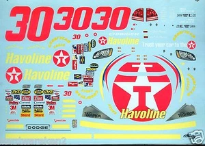 NASCAR DECAL #30 HAVOLINE JUAN PABLO MONTOYA 2006 DEBUT DODGE CHARGER 1/24 - Picture 1 of 4