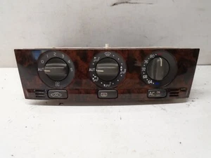 2000 01 02 03 04 Volvo V40 calefacción aire acondicionado control de temperatura OEM grano de madera - Imagen 1 de 5