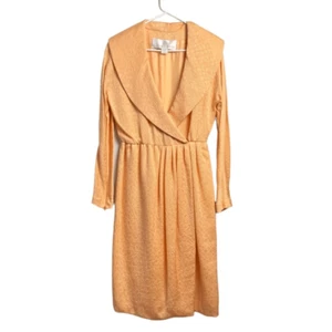 Vintage 1970s Carolyne Roehm Union Label Silk Cotton Blend Wrap Dress Size 8 NWT - Picture 1 of 14