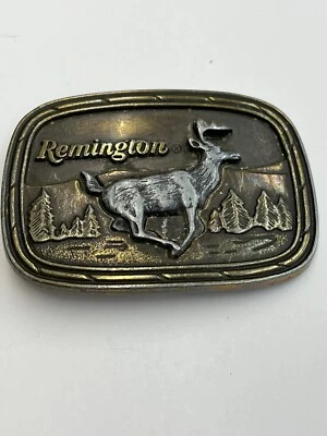 Hebilla de cinturón Remington 1979 cola blanca ciervo de Sid Vell Foto 1 de 4