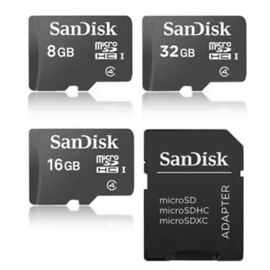 SanDisk 2GB 4G 8GB 16G 32GB TF Micro SD SDHC Standard C4 Memory Card + Adapter