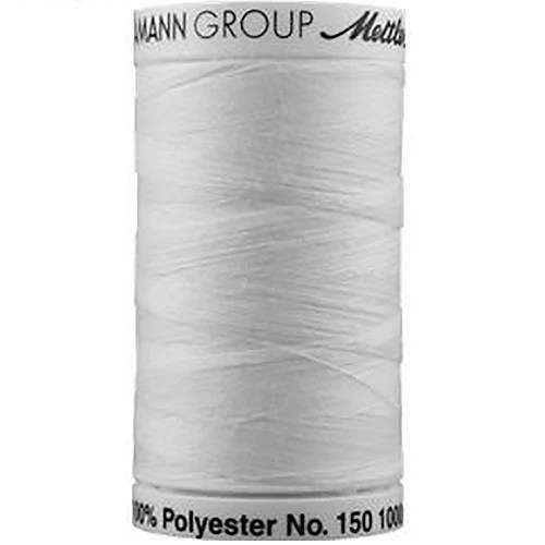 Mettler Bobbinette Polyster Thread 1094 Yds White No. 150 - Image 1 of 1
