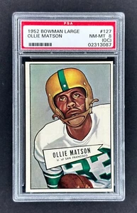 1952 Bowman Large #127 Ollie Matson SP RC (Cardinals)   PSA 8 NM/MT (OC)    HOF! - Picture 1 of 2