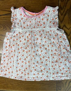 Mini Boden Floral Pin-tucked Shirt with Lace Detail Girls Lined Top Size 7-8 - Picture 1 of 4