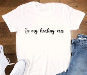 In My Healing Era, unisex biała koszulka z krótkim rękawem