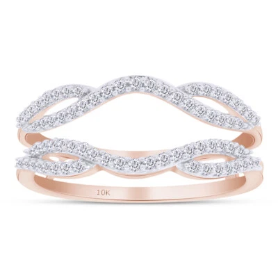 1/3ct Natural Diamond Solitaire Enhancer Guard Wrap Ring in 10K Gold - Image 1 of 4