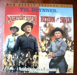 Vtg 1993 MAGNIFICENT SEVEN & RETURN of the SEVEN 2 Great MGM WESTERN LASERDISCs - Picture 1 of 3