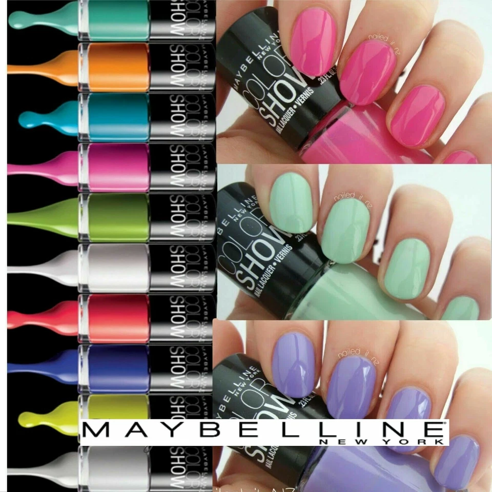 MAYBELLINE NEW YORK Maybelline Color Show 60 Seconds Nail Polish Varnish NEW **Choose Your Shade**