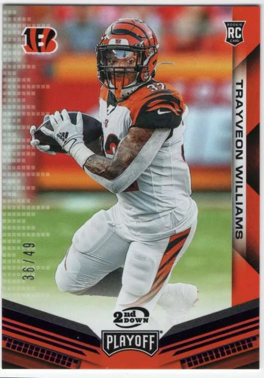 2019 Panini Playoff Football 2nd Down /49 #276 Trayveon Williams Bengals  - Image 1 of 1