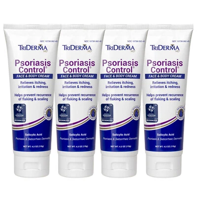TriDerma Psoriasis Control Face & Body Cream - FSA Eligible, 4.2 oz - 4-Pack - Image 1 of 4