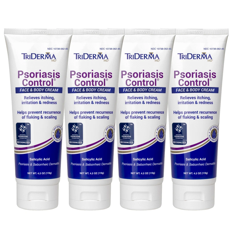 TriDerma Psoriasis Control Face & Body Cream - FSA Eligible, 4.2 oz - 4-Pack - Image 1 of 4