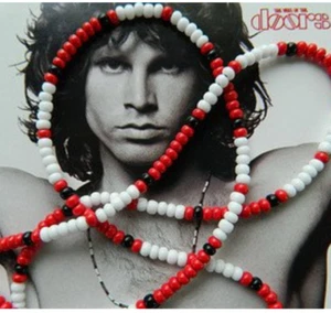 Jim Morrison Style Cobra Necklace/1985 Authentic Red Cobra Bead Necklace/ - Picture 1 of 2