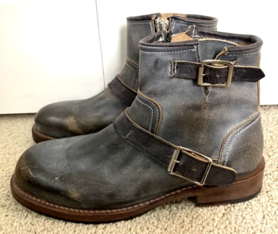 Железнодорожные ботинки FREEBIRD размер 8 прочные искусственно состаренные лицевая кожа - Изображение 1 из 4