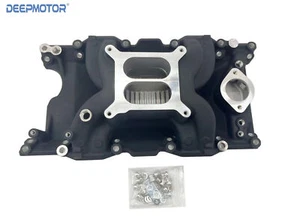Air Gap Intake Manifold for 1967-2003 Small Block Chrysler Mopar 318 340 360 BLK - Picture 1 of 5