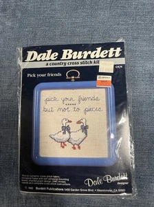 Dale Burdett Cross Stitch Kit - Pick Your Friends -1985 Vintage Kit CK74 Sealed - Picture 1 of 4