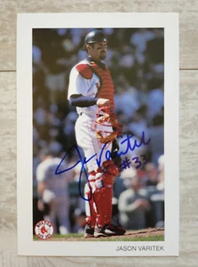 Jason Varitek Boston Red Sox Signed Autographed 4x6 Photo Team Issued/Food Drive - Picture 1 of 2
