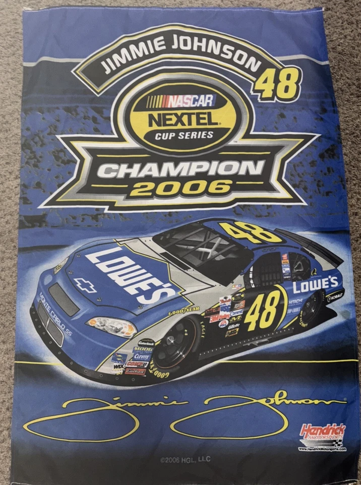 Jimmie Johnson Nascar 2006 Champion Banner 27x41 Foto 1 de 2