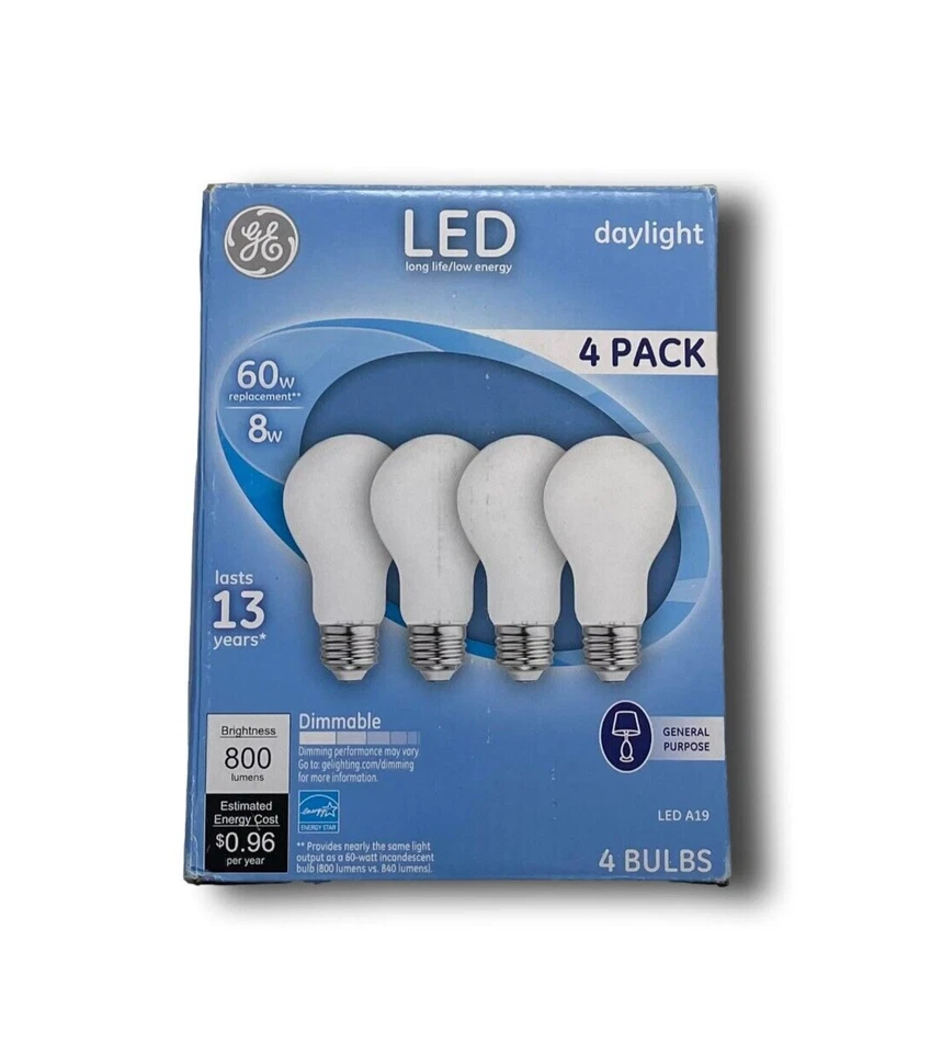 Lot Of 10 GE Lighting Dimmable LED Daylight Light Bulb 8-Watt 60 W Replacement - Image 1 of 1