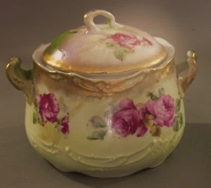 Cuenco antiguo Wheelock con tapa California Rose Alemania - Imagen 1 de 9