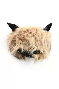 Furry Animal Mask With Eyes - Handmade One of a Kind Wearable Cat - Picture 1 of 9