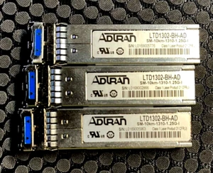 Adtran 1184561PG1 SFP Gigabit Ethernet Module LC SM 10km 1310nm 1.25G x 3 - Picture 1 of 5