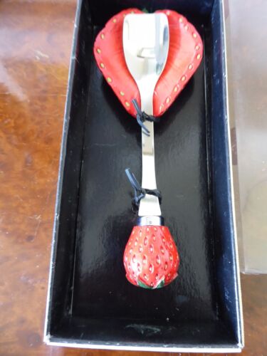 Vintage Strawberry Jam Spoon and Spoon Rest by sagaform
