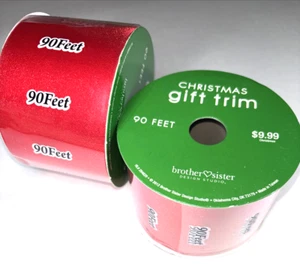 Ribbon 90' x 3" RED Sheer Shimmery Christmas Party Gift Decorating Crafts - Picture 1 of 5