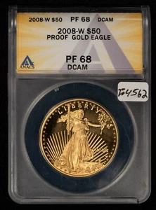2008-W G$50 1 oz Gold American Eagle Proof - ANACS PF 68 DCAM - SKU-G4562 - Picture 1 of 6