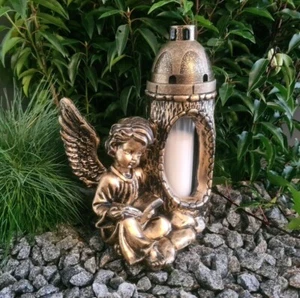 Engel Figur Grablaterne Grablampe Grableuchter Grablicht Grabschmuck Grabengel - Bild 1 von 2