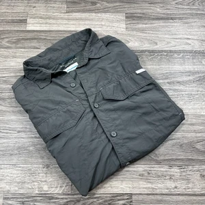 COLUMBIA SPORTSWEAR Omni-Shade Sun Protection Grey Button Down Shirt Men's Small - Picture 1 of 9