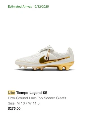 Nike Tiempo Legend RGN FG SE Ronaldinho Toque de Oro IF4388-100 Talla 10 Preventa Foto 1 de 4