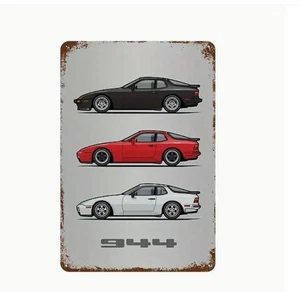 Porsche 944 Models Metal Sign Plaque 30 c 20 cms 11.8" x 7.97" Free UK P/P - Picture 1 of 5