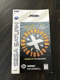 Sega Saturn Manual Only Revolution X W/Reg Card