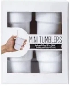 Cute Mini Insulated Kehwa/ Cold Coffee Shots Tumbler 3oz.  Set Of 4 - Picture 1 of 1