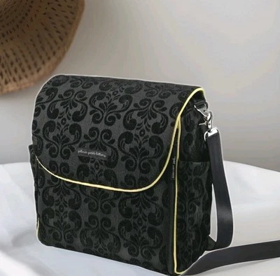 Petunia Pickle Bottom Convertible Baby Bag Floral Embossed Black Diaper Backpack - Image 1 of 4