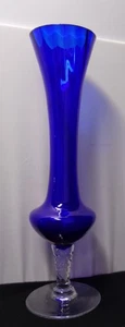 Cobalt Blue Glass Bud Vase - Picture 1 of 5