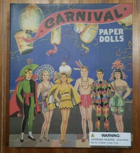 Delightful "Carnival" Paper Doll Dolls Uncut Clothes; Costumes, Masks Hats NIB - Picture 1 of 3