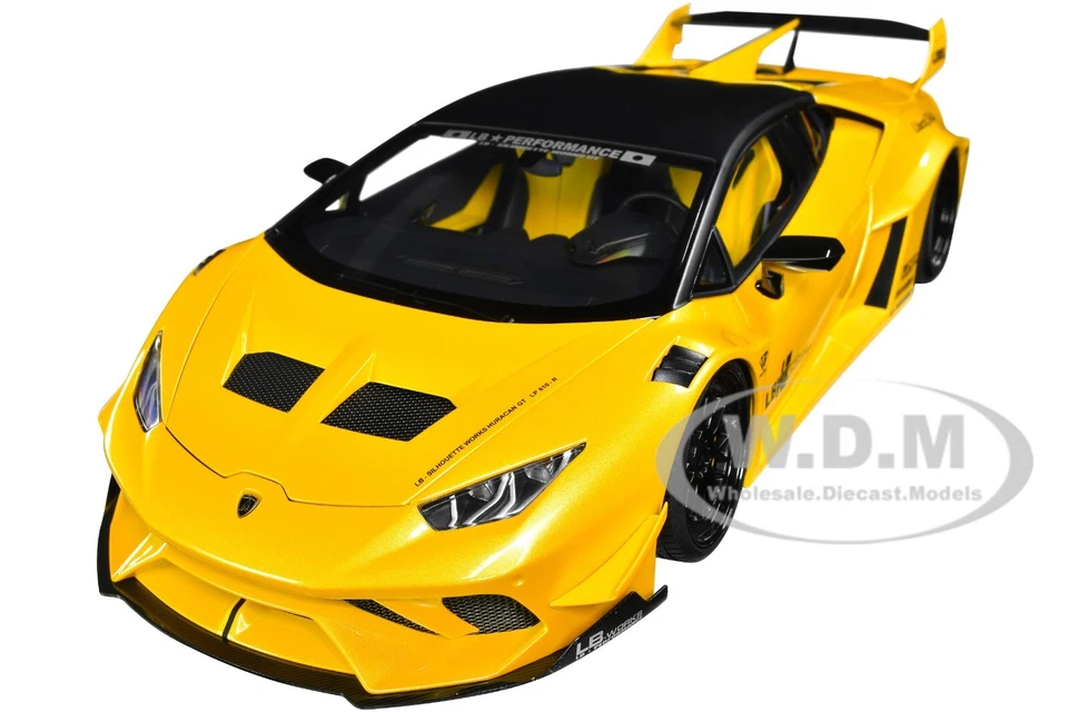 AUTOart 1 18 Liberty Walk LB-Silhouette Works Lamborghini HuracanGT Yellow Model