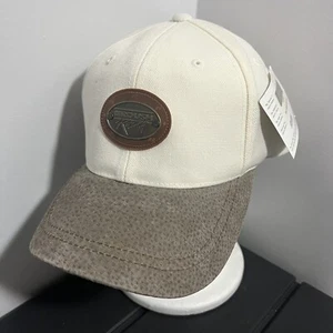 NEU Vintage Roush Racing Mütze Metall Nieten creme braun verstellbar Einheitsgröße - Bild 1 von 8
