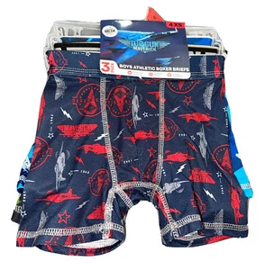 3 Pair Bioworld Athletic Boxer Briefs Underwear Top Gun Maverick Boys Size XS 4 - Picture 1 of 5
