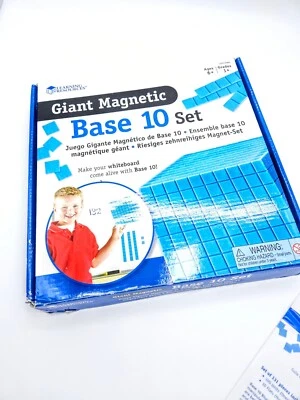Learning Resources Giant Magnetic Base 10 Set Visual Math Education New STEM - Image 1 of 4