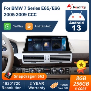For BMW 7 Series E65 E66 Android 13 Auto TouchScreen Multimedia Wireless Carplay - Picture 1 of 8
