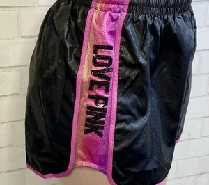 Y2K Victoria’s Secret Pink Running Jogging Gym Soccer Shorts Black Women’s Med - Picture 1 of 11